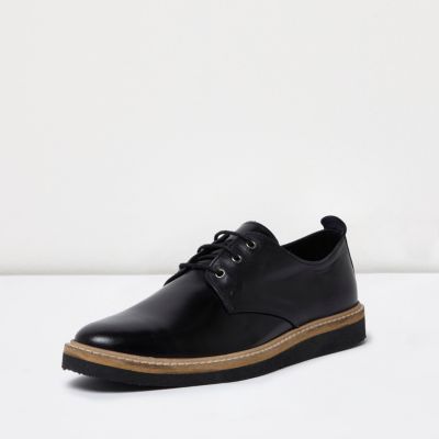 Black high shine leather formal shoes